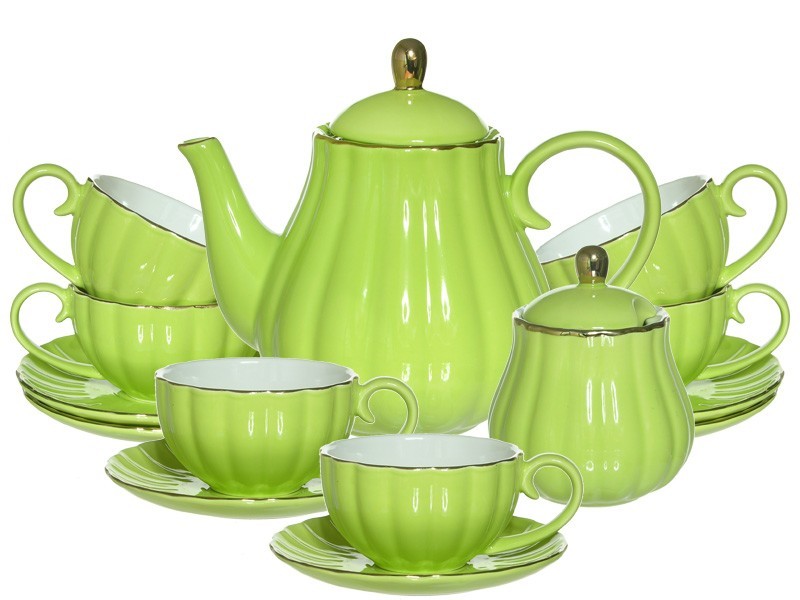 Набор свежесть. Чайный набор 14пр. 280мл. Набор чая "весенний". Чайный набор желтый. Зик зеленый чайный набор.