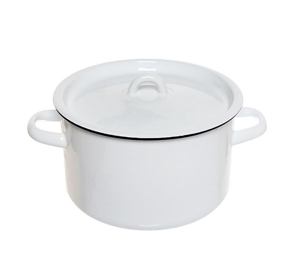Купить Белую Эмалированную Кастрюлю