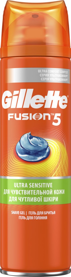 Fusion гель для бритья hydra gel sensitive skin для чувствительной кожи 200мл